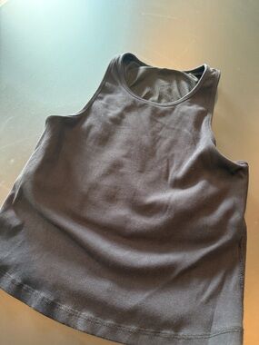 Vuori Black Ribbed Tank Top